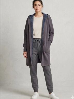 Mono B Open-Front
Longline Hooded Cardigan Jacket.   Size S/M